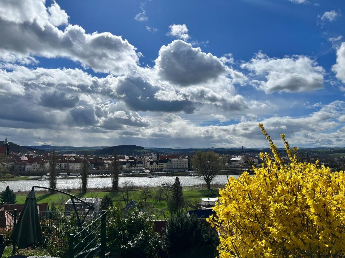 Das Ferienhaus Mit Aussicht ピルナ エクステリア 写真